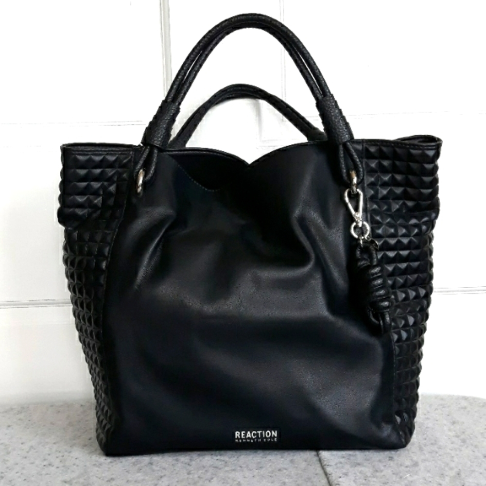 Kenneth Cole vegan leather top handle cross body bag in black NWOT